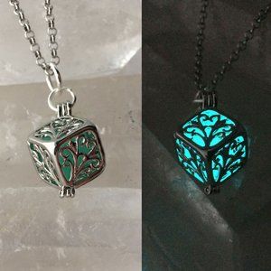 Glow in the dark Cube Necklace